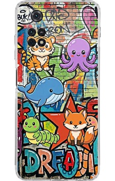 Poco M4 Pro İle Uyumlu Grafiti Mini Tasarımlı Şeffaf Silikon Kılıf Şeffaf Poco M4 Pro İle Uyumlu Grafiti Mini Tasarımlı Şeffaf Silikon Kılıf Şeffaf