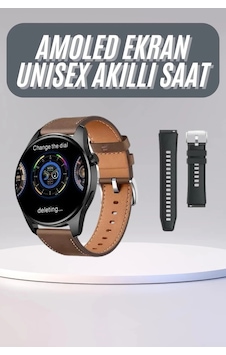 Yuvarlak Kasa 46mm Akıllı Saat Android Ve Ios Uyumlu Uyku Ve Sağlık Takibi Standart