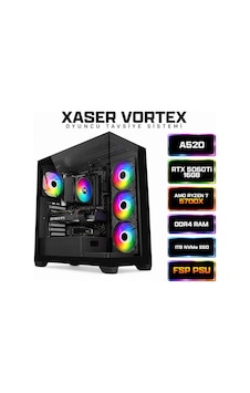 Xaser Vortex X120 R7-5700X 32 GB 1 TB SSD 16 GB RTX5060Tİ Dos Masaüstü Oyuncu Bilgisayarı Xaser Vortex X120 R7-5700X 32 GB 1 TB SSD 16 GB RTX5060Tİ Dos Masaüstü Oyuncu Bilgisayarı