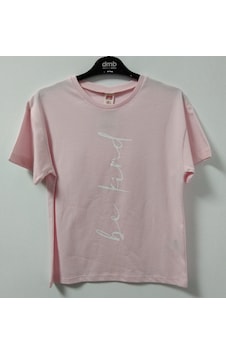 Dmb Boys & Girls DMB BOYS & GIRLS be kind Baskılı Kısa Kollu Kız Çocuk T-Shirt 8-13 Yaş Pembe