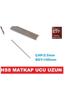 MİKRO HSS 2.5mm UZUN MATKAP UCU BOY:100mm 2 ADET MİKRO HSS 2.5mm UZUN MATKAP UCU BOY:100mm 2 ADET