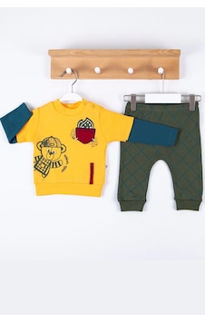 Baby Donat Cep Bear Nakışlı % 100 Pamuklu 2'li Erkek Takım Sarı Baby Donat Cep Bear Nakışlı % 100 Pamuklu 2'li Erkek Takım Sarı