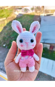 Amigurumi Tulumlu Tavşan Anahtarlık Aksesuar Oyuncak Amigurumi Tulumlu Tavşan Anahtarlık Aksesuar Oyuncak