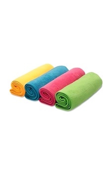 Süper Emici 40x40cm 4'lü Mikrofiber Bez Mavi-pembe-sarı-yeşil Mavi-pembe-sarı-yeşil