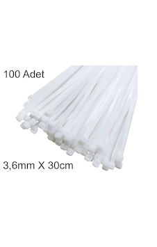 Beyaz Plastik Cırt Kelepçe 3.6x30cm Kablo Bağı Elektrik Kablosu 1 Beyaz Plastik Cırt Kelepçe 3.6x30cm Kablo Bağı Elektrik Kablosu 1