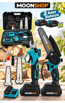 21v 2'li Set Çift Akülü Çelik Şanzıman Şarjlı Dal Budama Makası & Şarjlı Dal Budama Testeresi 21v 2'li Set Çift Akülü Çelik Şanzıman Şarjlı Dal Budama Makası & Şarjlı Dal Budama Testeresi
