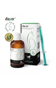 Vetqom Diaxor 45 Ml Kediler İçin Yağ Yakıcı, Enerji Verici L-karnitin Damla