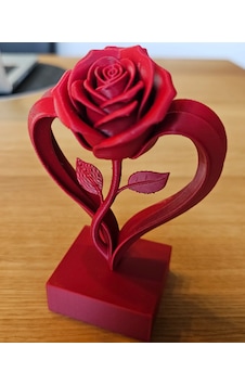 Sonsuz Gül Kalp Standlı Biblo - 3d Baskı Dekoratif Sevgiliye Sevgililer Günü Hediyes Sonsuz Gül Kalp Standlı Biblo - 3d Baskı Dekoratif Sevgiliye Sevgililer Günü Hediyes