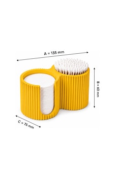 Makyaj Pamuğu Ve Kulak Çubuğu Organizeri 13cmx6cmx7cm Sarı Makyaj Pamuğu Ve Kulak Çubuğu Organizeri 13cmx6cmx7cm Sarı