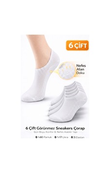 Worthy Socks 6'lı Unisex Pamuklu Yıkamalı Nefes Alan Sneakers Görünmez Çorap 6 Çift Beyaz Worthy Socks 6'lı Unisex Pamuklu Yıkamalı Nefes Alan Sneakers Görünmez Çorap 6 Çift Beyaz