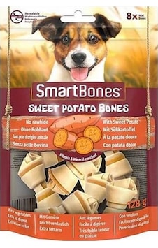Smartbones Tavuk ve Tatlı Patatesli Mini Düğüm Kemik Köpek Ödülü 128 G Smartbones Tavuk ve Tatlı Patatesli Mini Düğüm Kemik Köpek Ödülü 128 G