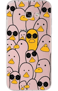 Samsung Galaxy A5 2017 Uyumlu Kapak Duck Tasarımlı Şeffaf Silikon Kılıf Şeffaf Samsung Galaxy A5 2017 Uyumlu Kapak Duck Tasarımlı Şeffaf Silikon Kılıf Şeffaf