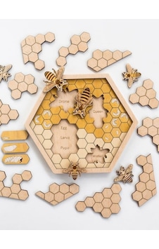 Ahşap Altıgen Petek Puzzle Oyunu Ahşap Altıgen Petek Puzzle Oyunu