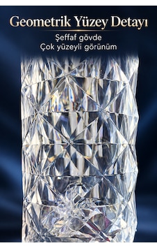 Dekoratif Masa Lambası Üstten Dokunmatik Kontrollü Şarjlı - Lisinya Çok Renkli Dekoratif Masa Lambası Üstten Dokunmatik Kontrollü Şarjlı - Lisinya Çok Renkli