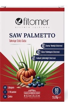 Fitomer Saw Palmetto Takviye Edici Gıda 60'lı Kapsül Fitomer Saw Palmetto Takviye Edici Gıda 60'lı Kapsül