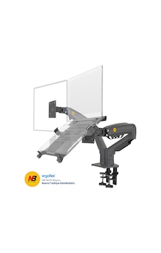 Nb Ergonomic Nb F160-fp Amortisörlü 17-32 Monitör Tutucu Ve 10-17 Laptop Standı Koyu Gri Nb Ergonomic Nb F160-fp Amortisörlü 17-32 Monitör Tutucu Ve 10-17 Laptop Standı Koyu Gri