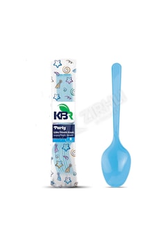 5 Adet Kbr Party Plastik Kaşık Mavi 8'li 5 Adet Kbr Party Plastik Kaşık Mavi 8'li