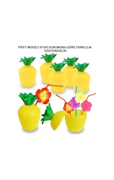 Periboia Ananas Pipetli Bardak Çok Renkli Periboia Ananas Pipetli Bardak Çok Renkli