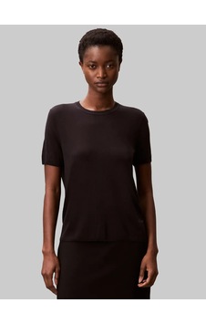 Calvin Klein Fine Gauge Viscose S, Ub1 Siyah Kadın Triko Calvin Klein Fine Gauge Viscose S, Ub1 Siyah Kadın Triko