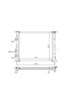 RADYATOR CLIO II LOGAN 04>KANGOO 01>MEGANE 96>1.4 1.61.5D 1.9 (KLIMASIZ+MEK) (430x377x23) ORIS MRN933023 OEM -7700838134 RADYATOR CLIO II LOGAN 04>KANGOO 01>MEGANE 96>1.4 1.61.5D 1.9 (KLIMASIZ+MEK) (430x377x23) ORIS MRN933023 OEM -7700838134