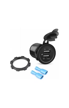 Çift Usb Çıkışlı Araç Şarj Soketi - 5v 1a / 2.1a Çıkışlı Kapaklı Çift Usb Çıkışlı Araç Şarj Soketi - 5v 1a / 2.1a Çıkışlı Kapaklı