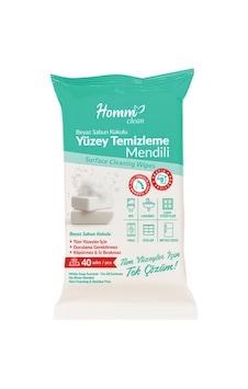 Homm Clean Beyaz Sabun Kokulu Yüzey Temizleme Mendili 40 Adet 40'lı Set Homm Clean Beyaz Sabun Kokulu Yüzey Temizleme Mendili 40 Adet 40'lı Set