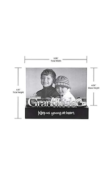 Malden International Designs Grandkids Masaüstü İfadesi Gümüş Kelime Eklentisi Resim Çerçevesi, 4x6, Siyah