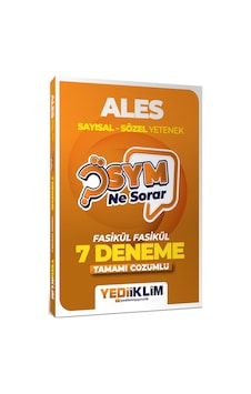Yediiklim Yayınları 2027 Ösym Ne Sorar Ales Tamamı Çözümlü Fasikül 7 Deneme Yediiklim Yayınları 2027 Ösym Ne Sorar Ales Tamamı Çözümlü Fasikül 7 Deneme