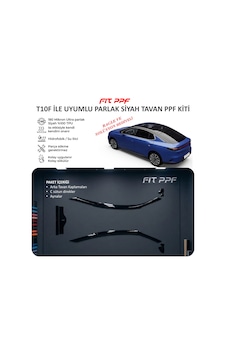 T1of İle Uyumlu Hazır Kesim Parlak Siyah Tavan Ppf Kit, 210 Mikro T1of İle Uyumlu Hazır Kesim Parlak Siyah Tavan Ppf Kit, 210 Mikro