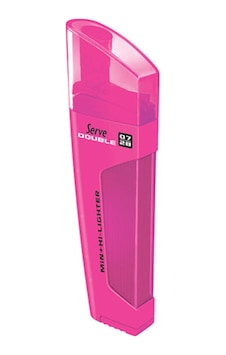 Serve Double 0.7Mm Uç+ Pembe Fosforlu Kalem Serve Double 0.7Mm Uç+ Pembe Fosforlu Kalem