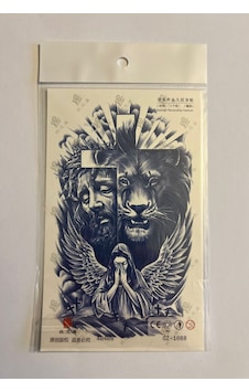 Aslan 18x11 Cm 1 Ay Kalıcı Geçici Dövme Yapıştırma Dövme
