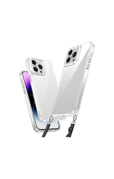 Apple Uyumlu iPhone 14 Pro Kılıf Airbagli Takılabilir Askı Aparatlı Zore Snap Silikon Kapak Şeffaf Apple Uyumlu iPhone 14 Pro Kılıf Airbagli Takılabilir Askı Aparatlı Zore Snap Silikon Kapak Şeffaf