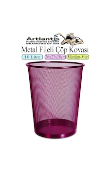Renkli Çöp Kovası Paslanmaz Çelik Fileli 1 Adet Ofis Büro Okul Çöp Kovası Metal Delikli Kolay Kullanım Mor Renkli Çöp Kovası Paslanmaz Çelik Fileli 1 Adet Ofis Büro Okul Çöp Kovası Metal Delikli Kolay Kullanım Mor