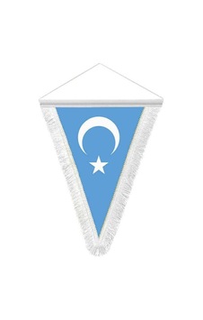 Doğu Türkistan Gök Bayrak Üçgen Flama Bayrak 1 Doğu Türkistan Gök Bayrak Üçgen Flama Bayrak 1