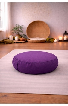 Zafu Yoga Meditasyon Minderi - Yuvarlak Meditasyon Minderi Mor Zafu Yoga Meditasyon Minderi - Yuvarlak Meditasyon Minderi Mor