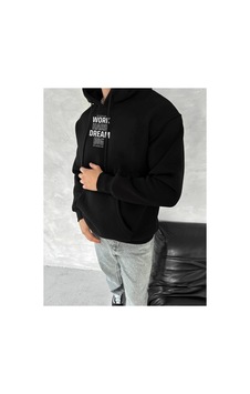 Butik İstanbul Kışlık Üç İplik Kapşonlu Sweatshirt - Siyah Butik İstanbul Kışlık Üç İplik Kapşonlu Sweatshirt - Siyah