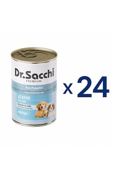 Dr. Sacchi Delicious Kuzulu Yavru Köpek Konservesi 400 Gr 24 Adet Dr. Sacchi Delicious Kuzulu Yavru Köpek Konservesi 400 Gr 24 Adet