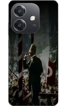 Oppo A3 Uyumlu Atatürk Hitap Ediyor Baskılı Silikon Kılıf Renkli Oppo A3 Uyumlu Atatürk Hitap Ediyor Baskılı Silikon Kılıf Renkli
