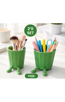 2 Li Set Sevimli Hareketli Ayaklı Dekoratif Organizer Masaüstü Saklama Kutusu Yeşil 2 Li Set Sevimli Hareketli Ayaklı Dekoratif Organizer Masaüstü Saklama Kutusu Yeşil