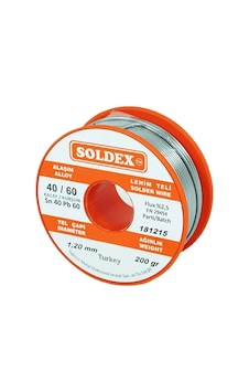 40-60 Lehim Teli 200 Gr 1.2 Mm - Sn:40 / Pb:60 6699b 40-60 Lehim Teli 200 Gr 1.2 Mm - Sn:40 / Pb:60 6699b