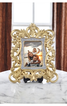 Vintage Polyester Fotoğraf Çerçevesi - Altın Vintage Polyester Fotoğraf Çerçevesi - Altın