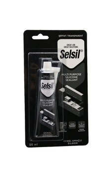 Selsil 2550 Genel Amaçlı Şeffaf Silikon 50ml- 12'li Paket