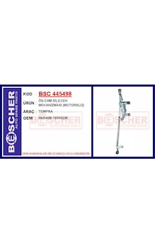 Bescher Ön Cam Silecek Mekanizması Motorsuz Tempra Bsc 445498 9945498 79300296 Bescher Ön Cam Silecek Mekanizması Motorsuz Tempra Bsc 445498 9945498 79300296