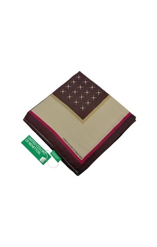 Benetton Desenli Siena Eşarp - 1001 - Bordo Benetton Desenli Siena Eşarp - 1001 - Bordo