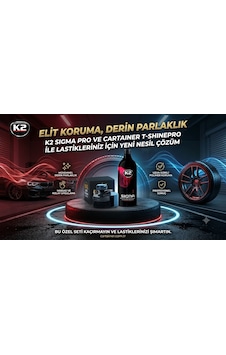 K2 Sigma Pro 1l & Cartainer T-shinepro Yeni Nesil Lastik Bakım Seti