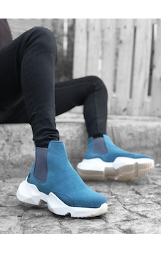 Boa BA0444 Bağcıksız Rahat Yüksek Taban Erkek Spor Yarım Bilek Bot Mavi Boa BA0444 Bağcıksız Rahat Yüksek Taban Erkek Spor Yarım Bilek Bot Mavi