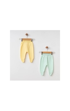 Eslenza Bebek 2'li Bady Ayaklı Pantolon - Sarı Ve Mint Yeşili Eslenza Bebek 2'li Bady Ayaklı Pantolon - Sarı Ve Mint Yeşili