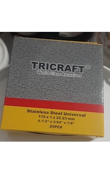 Tricraft İnox 100 Adet 115 X 1 Mm Kesici Taş Toptan Tricraft İnox 100 Adet 115 X 1 Mm Kesici Taş Toptan