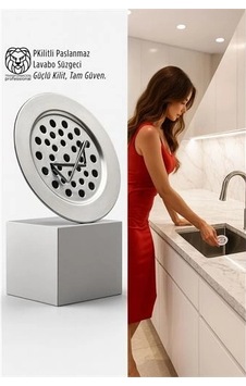 Kilitli Paslanmaz Lavabo Süzgeci - Akıllı Tahliye Ve Tam Süzme Teknolojisi 124-Pembe Kilitli Paslanmaz Lavabo Süzgeci - Akıllı Tahliye Ve Tam Süzme Teknolojisi 124-Pembe