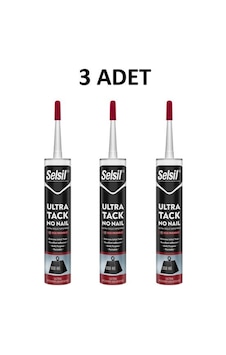 Selsil Ultra Tack Beyaz Silikon 290 Ml 3 Adet Selsil Ultra Tack Beyaz Silikon 290 Ml 3 Adet